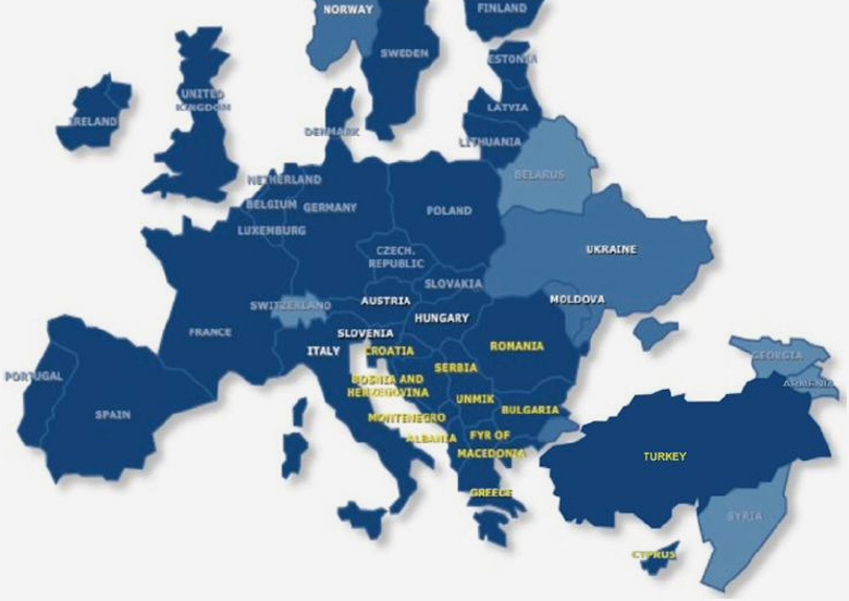 Map of SE Europe