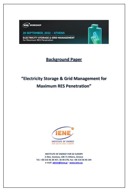 Background Paper - “Electricity Storage & Grid Management for Maximum RES Penetration