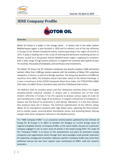 IENE Company Profile No10 - MOTOR OIL