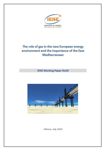 WP 29 - The role of gas in the new European energy environment and the importance of the East Mediterranean