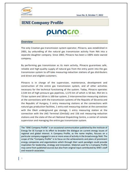 IENE Company Profile No8 - PLINACRO 