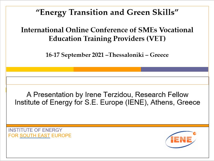 Energy Transition and Green Skills