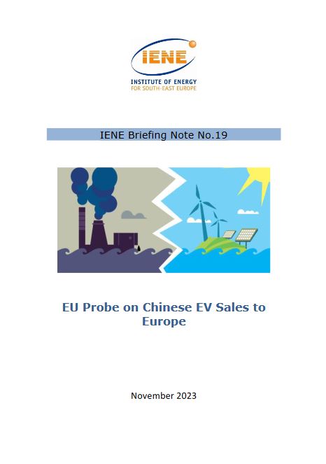 IENE Briefing Note No.19 – EU Probe on Chinese EV Sales to Europe