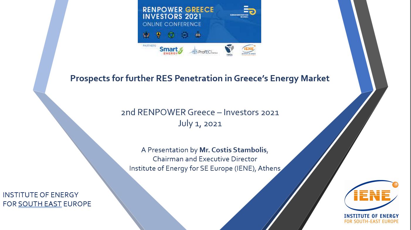 Prospects for further RES Penetration in Greece’s Energy Market