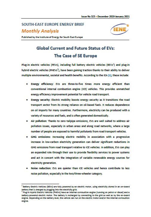 South-East Europe Energy Brief "Monthly Analysis"